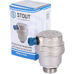 Автоматический воздухоотводчик Stout боковой выпуск 1/2 (SVS-1012-000015)