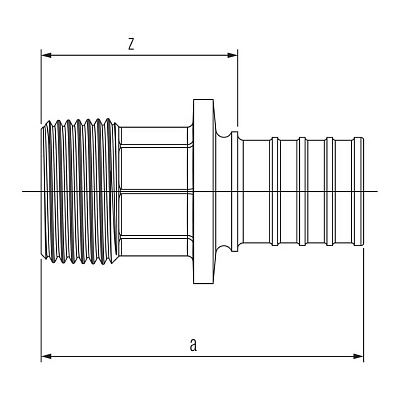 Переходник Rehau с наружной резьбой 20-R 1/2 RX