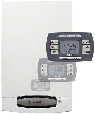 Настенный газовый двухконтурный котел отопления Baxi NUVOLA-3 Comfort 240 i (CSB45424358-)