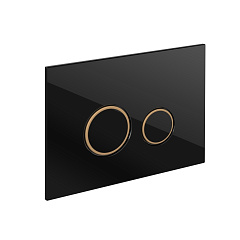 Кнопка смыва Cersanit TWINS для LINK PRO/VECTOR/LINK/HI-TEC стекло черный