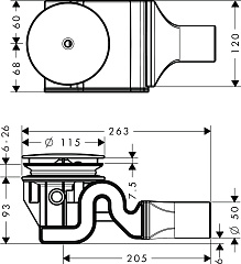 Сифон для душа Hansgrohe Raindrain 90 XXL 60067000