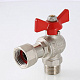 Кран шаровой VALTEC угловой с накидной гайкой и наружной резьбой 1/2 х 1/2