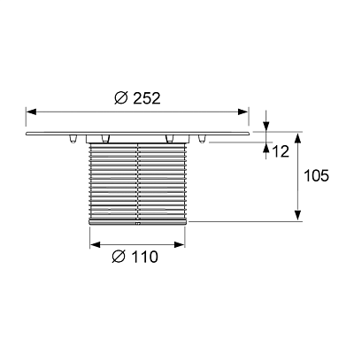 Удлинитель TECE TECEdrainpoint S, с универсальным фланцем Seal System