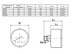 Манометр Watts F+R150 80/16, аксиальный