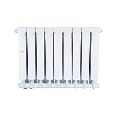 Биметаллический секционный радиатор отопления Stout Space Ventil 500 / 9 секций (нижнее правое)
