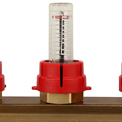 Коллектор Stout распределительный из латуни с расходомерами 1/3/4x5, SMB 0473 000005