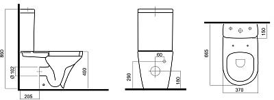 Унитаз-компакт AM.PM Inspire C508607WH