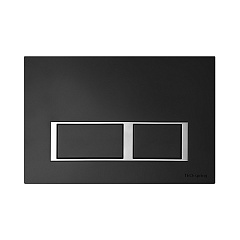 Комплект TECE spring, панель смыва с прямоугольными кнопками, черный матовый