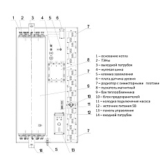 Электрический котёл отопления одноконтурный настенный Рэко 70П (РЭКО-70П-700-380В)