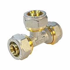 Тройник Valfex для труб PE-RT/Al/PE-RT, обжимной 16