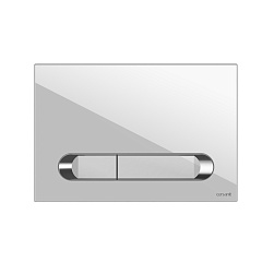 Кнопка смыва Cersanit ESTETICA для LINK PRO/VECTOR/LINK/HI-TEC пластик белый с рамкой хром