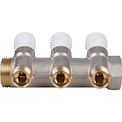 Коллектор Stout с регулировочными вентилями 1x1/2 с 3 отводами, SMB 6851 011203
