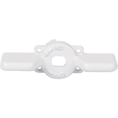 Ручка-бабочка Stout для полнопроходных шаровых кранов 1/2 и 3/4 дюйма, белая