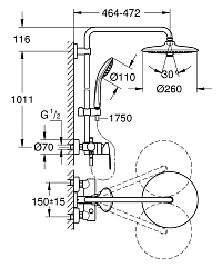 Душевая колонна Grohe Euphoria 260 27473001