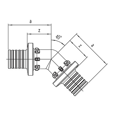 Угольник Rehau 45, 20 PX
