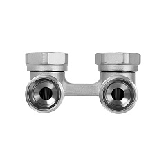 Узел нижнего подключения радиатора HOOBS , угловой, 3/4 плоское уплотнение