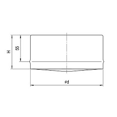 Заглушка FERRUM для ревизии (430/0,5 мм) Ф80, внутренняя