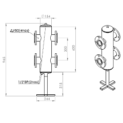 Гидравлический разделитель (гидрострелка) ПроксиТерм GS 80F