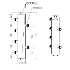 Гидравлический разделитель гидрострелка) ПроксиТерм GS 25-2