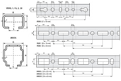 Профиль монтажный Walraven BIS RapidRail WM30 - 30 х 45 х 2,00, L=2000 мм (хлыст)