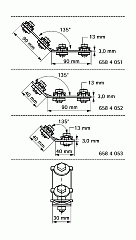 Уголок Walraven BIS RapidRail 135гр., длинный/длинный (90 х 90 мм), 4 монтажных гайки