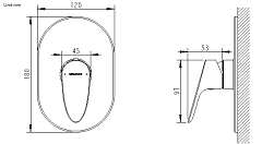 Встраиваемый смеситель Bravat Drop PB84898CP-RUS