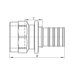 Переходник Rehau с внутренней резьбой 25-Rp 1/2 RX