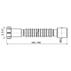 Гофра для сифонов Alcaplast для мойки с гайкой 5/4 - 40