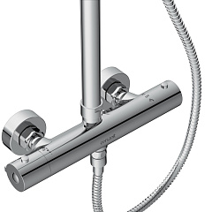 Душевая система Cersanit BRASKO (смеситель термостатический) 3 режима шланг 150 металл