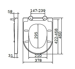 Крышка-сиденье для унитаза AM.PM Awe C117852WH