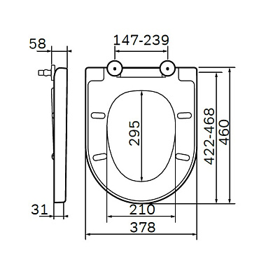 Крышка-сиденье для унитаза AM.PM Awe C117852WH