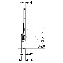 Система инсталляции для биде Geberit Duofix 82 см 111.524.00.1