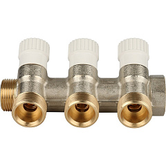 Коллектор Stout с регулировочными вентилями 3/4x3/4EK с 3 отводами, SMB 6851 343403