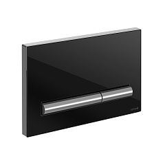 Кнопка смыва Cersanit PILOT, стекло, черный глянцевый, универсальная