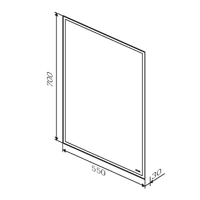 Зеркало настенное AM.PM Gem с LED-подсветкой по периметру, 55 см