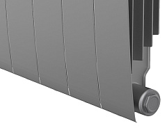 Биметаллический секционный радиатор отопления Royal Thermo Biliner Satin Silver 500 / 1 секция