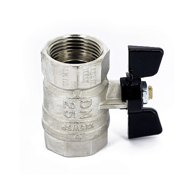 Кран шаровой Bugatti ARIZONA 602 прямой стандартнопроходной, ВВ 1/2, бабочка