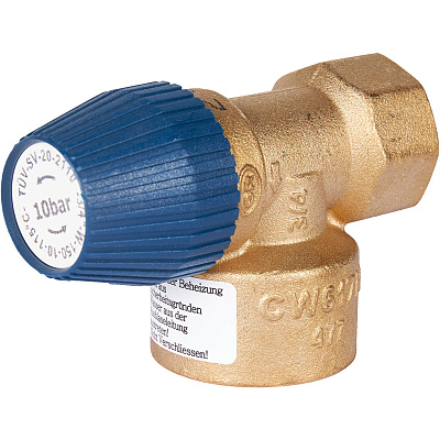 Клапан предохранительный Stout для систем водоснабжения 10 бар 3/4 дюйма x 1 дюйм