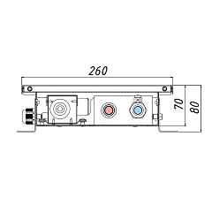 Внутрипольный конвектор с принудительной конвекцией Vitron ВКВ.70.260.1350.2ТГ (24В DC)