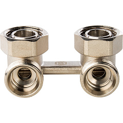 Узел нижнего подключения Stout для двухтрубной системы угловой 3/4 ВР ЕК х 3/4 НР ЕК