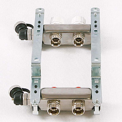 Коллекторная группа UNI-FITT из нерж. стали 451I с регулировочными и термостатическими вентилями 1x3/4 с 2 отводами