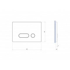 Кнопка смыва Cersanit INTERA, пластик белый, универсальная