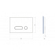 Кнопка смыва Cersanit INTERA, пластик белый, универсальная