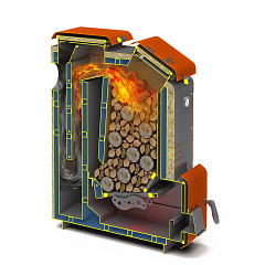 Твердотопливный напольный котел отопления Теплодар КУППЕР МЕГА-20 20кВт