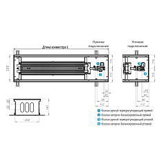 Внутрипольный конвектор с естественной конвекцией KVZ 230-140-1400