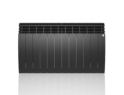 Биметаллический секционный радиатор отопления Royal Thermo Biliner Noir Sable 500 / 12 секций