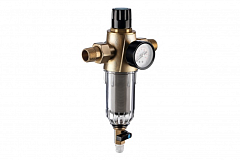 Фильтр Гейзер Бастион 412 - 3/4 с обратной промывкой и манометром