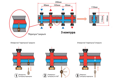 Распределительный коллектор Huch EnTEC ЕСО 3 до 55 кВт