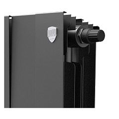 Биметаллический секционный радиатор отопления Royal Thermo PianoForte Noir Sable 200 / 18 секций нижнее правое подключение