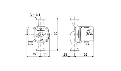Циркуляционный насос Grundfos UPS 20-40 130
